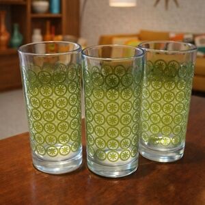Vintage MCM Atomic Asterisk High ball Glasses.